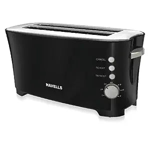 Havells Feasto 4S Pop Toaster - 1350 Watts (Black_Free Size) - ATC Electronics