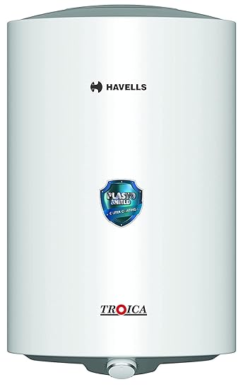Havells Troica 25-Litre Vertical Storage Water Heater (Geyser) White Grey, 4 star - ATC Electronics