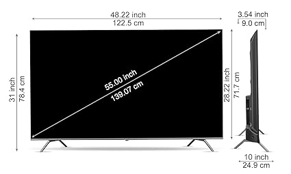 SANSUI 140 cm (55 inches) 4K Ultra HD Smart QLED Google TV JSW55GSQLED (Black) - ATC Electronics