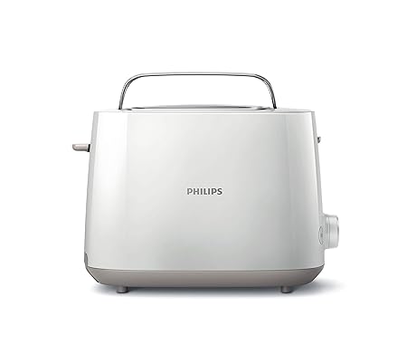 Philips Daily Collection HD2582/00 830-Watt 2-Slice Pop-up Toaster (White) - ATC Electronics