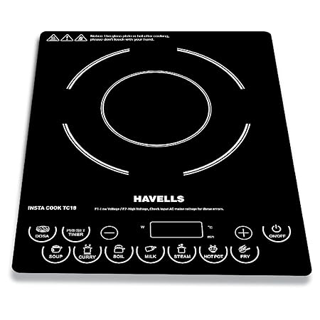 Havells Induction Cooktop TC 18 1800 watt (Black) (GHCICDQK180) - ATC Electronics