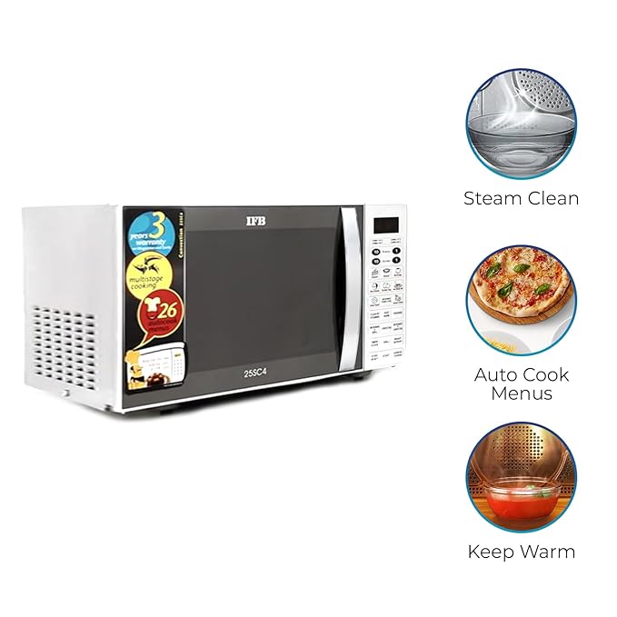 IFB 25 L Convection Microwave Oven (25SC4, Metallic Silver, With Starter Kit) - ATC Electronics