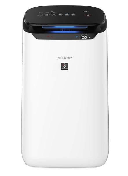 SHARP Room Air Purifier FP-J60M-W with High Density Plasmacluster™ Ion Technology, Haze Mode, Sleep Mode and Anti-Pollen Mode | Coverage Area: upto 550 ft² - ATC Electronics