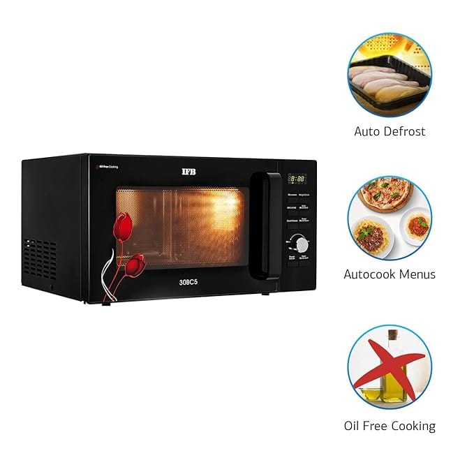 IFB 30 L Convection Microwave Oven with Oil Free Cooking (30BC5, Black, With Starter Kit) - ATC Electronics