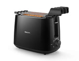 Philips Daily Collection HD2583/90 600-Watt 2 in 1 Toaster and Grill (Black) - ATC Electronics