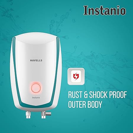 Havells Instanio 3-Litre Instant Geyser (White/Blue), Wall Mount - ATC Electronics