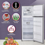 LG 340 L 2 Star Frost-Free Smart Inverter Double Door Refrigerator (GL-S342SPZY, Shiny Steel, Convertible & Multi Air Flow) - ATC Electronics