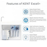 KENT Excell Plus RO Water Purifier (11003) | RO+UV+UF+TDS Controller | Under the Counter | Patented Mineral RO Technology| 7L Storage | 15 L/hr Output | White - ATC Electronics