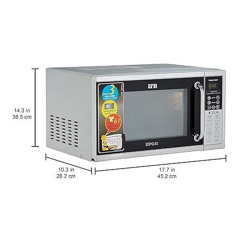 IFB 20 L Grill Microwave Oven (20PG4S, Black/ Silver) - ATC Electronics