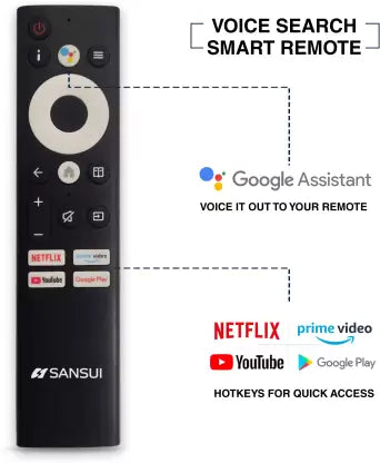 SANSUI 178 cm (70 inches) 4K Ultra HD Smart Android LED TV JSW70ASUHDFF (Ebony Black) - ATC Electronics