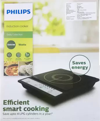 PHILIPS Daily Collection HD4920 1500-Watt Induction Cooktop  (Black, Push Button) - ATC Electronics