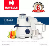 HAVELLS by Havells RIGO 2GHIJMBUB050 500 Juicer Mixer Grinder (2 Jars, WHITE + DARK BLUE) - ATC Electronics